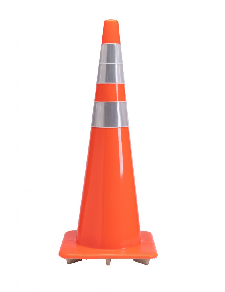 TC-8 GLO-ORANGE CONES WITH 4″ & 6″ CONE COLLARS – John M Warren Inc.